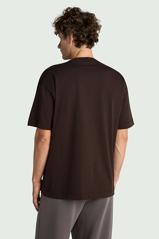 Oversized short sleeve cotton T-shirt 3 | BROWN | Audimas