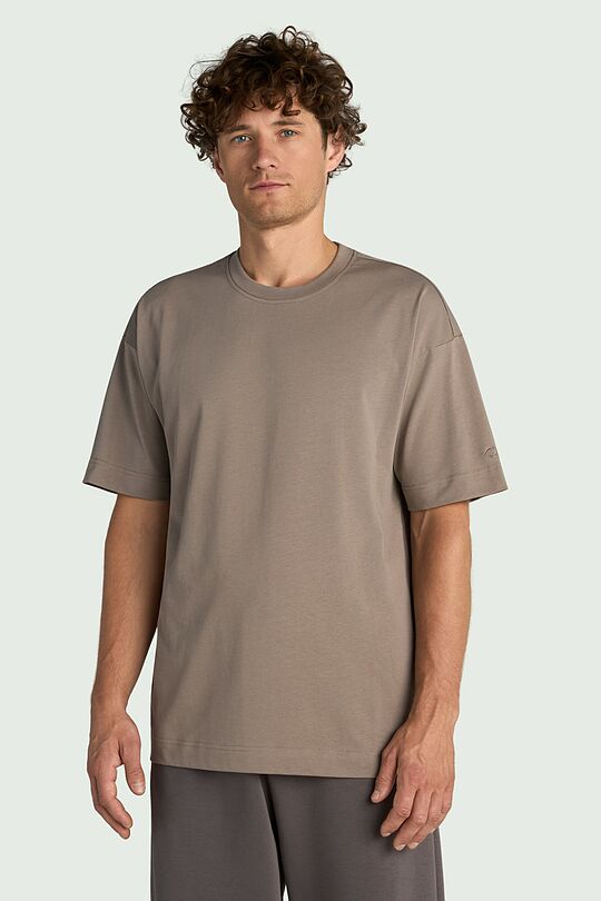 Oversized short sleeve cotton T-shirt 2 | GREY | Audimas