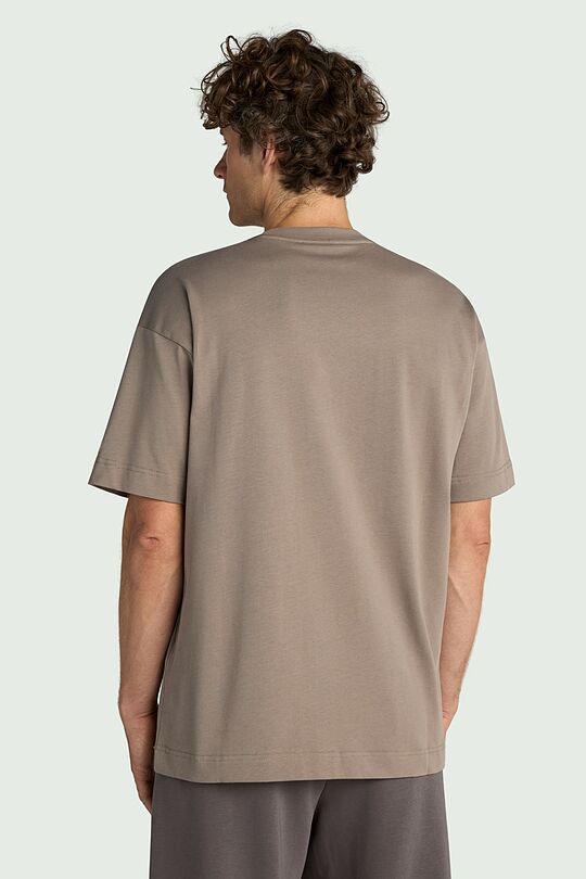 Oversized short sleeve cotton T-shirt 4 | GREY | Audimas