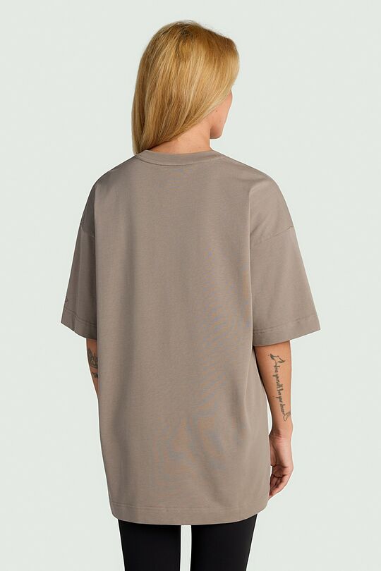 Oversized short sleeve cotton T-shirt 3 | GREY | Audimas