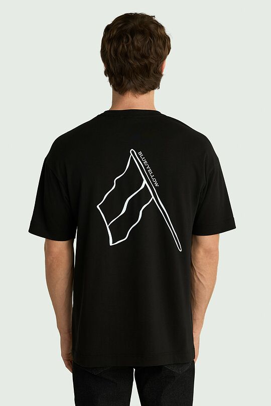 Unisex short-sleeve cotton T-shirt "Flag" 5 | BLACK | Audimas