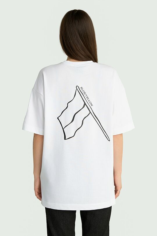 Unisex short-sleeve cotton T-shirt "Flag" 1 | WHITE | Audimas