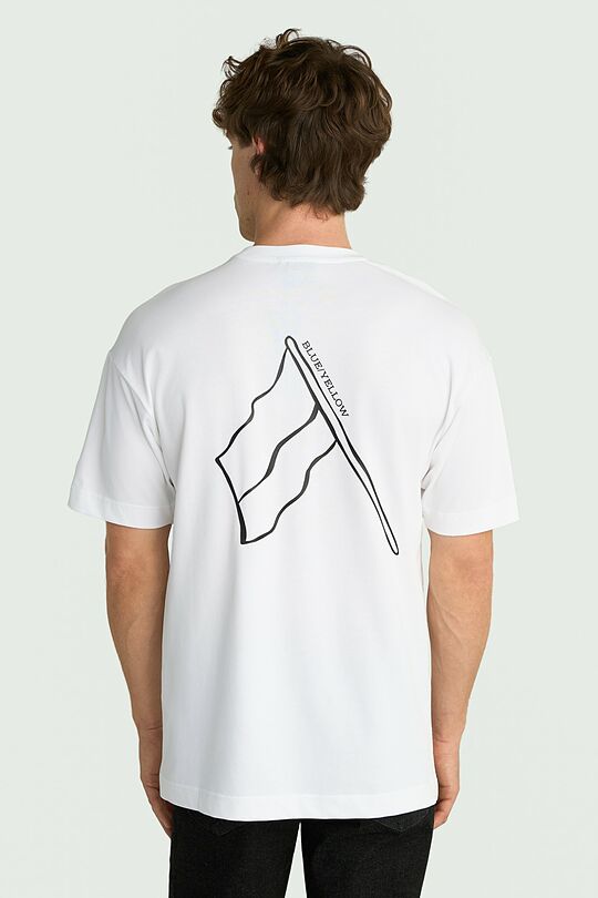 Unisex short-sleeve cotton T-shirt "Flag" 3 | WHITE | Audimas