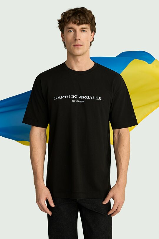 Unisex short-sleeve cotton T-shirt "Till Victory" 4 | BLACK | Audimas