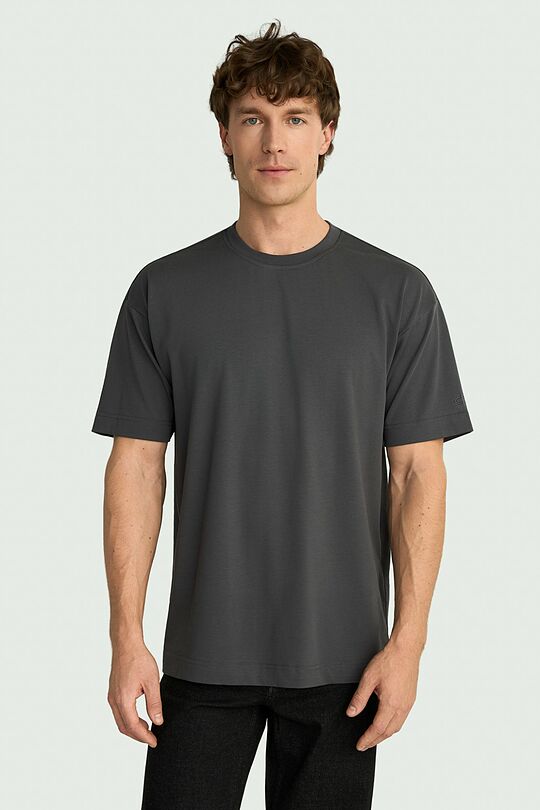 Unisex short-sleeve cotton T-shirt "Flag" 4 | DARK GREY | Audimas