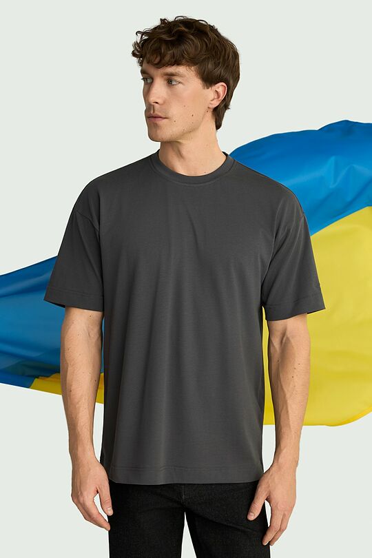 Unisex short-sleeve cotton T-shirt "Together till Victory" 2 | DARK GREY | Audimas