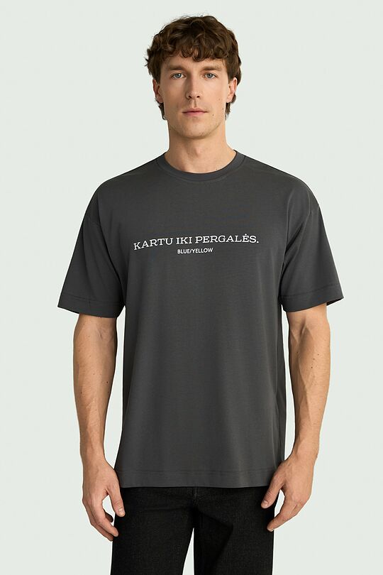 Unisex short-sleeve cotton T-shirt "Till Victory" 2 | DARK GREY | Audimas