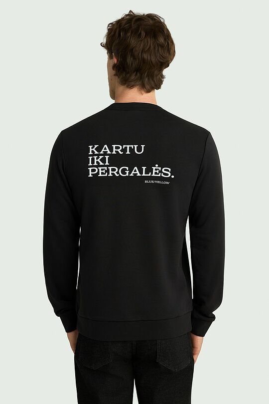 Men's cotton sweatshirt "Together to Victory" 1 | BLACK | Audimas