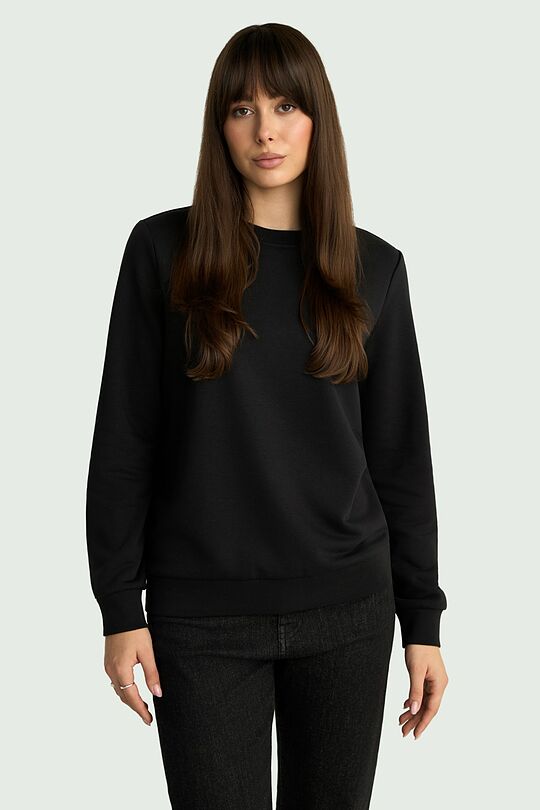 Women's cotton sweatshirt "Flag" 2 | BLACK | Audimas