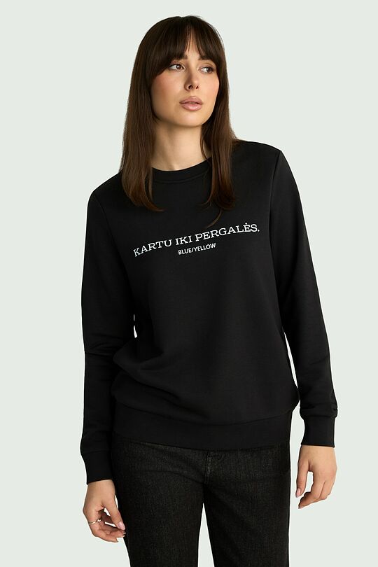 Women's cotton sweatshirt "Till Victory" 2 | BLACK | Audimas
