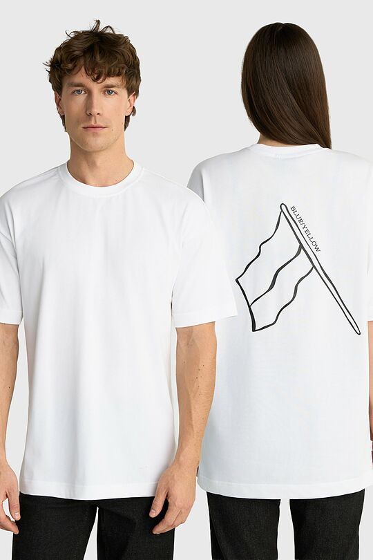 Unisex short-sleeve cotton T-shirt "Flag" 1 | WHITE | Audimas