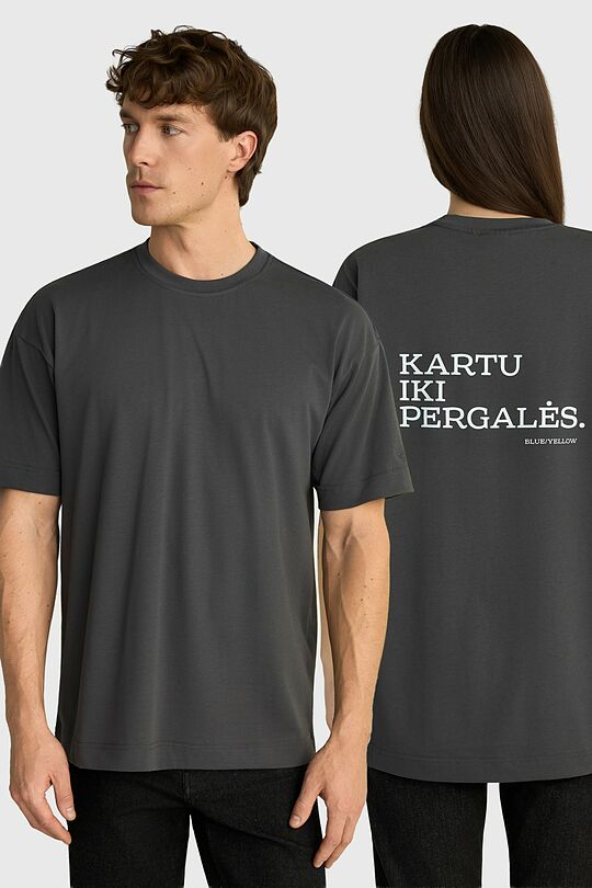 Unisex short-sleeve cotton T-shirt "Together till Victory" 1 | DARK GREY | Audimas