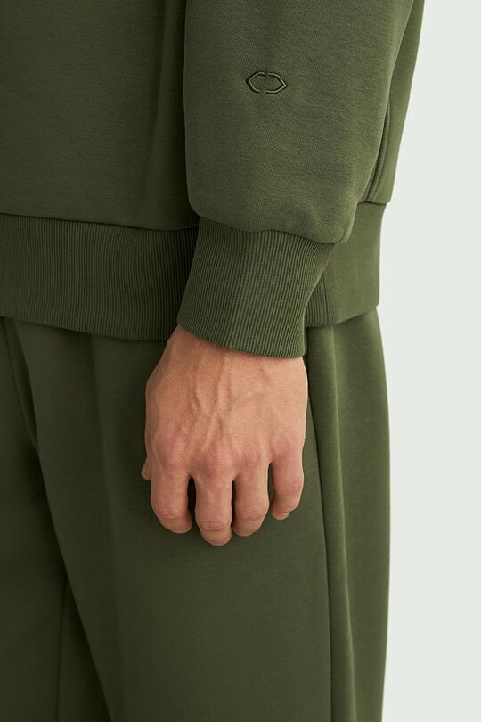 Oversized cotton fleece sweatshirt 3 | Green | Audimas
