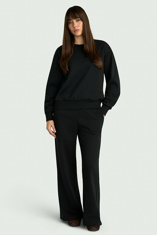 Cotton fleece sweatshirt 5 | BLACK | Audimas