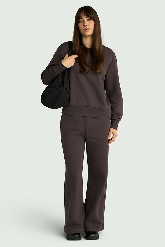 Cotton fleece sweatshirt 5 | BROWN | Audimas
