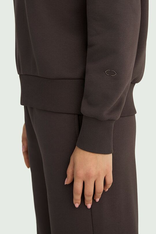 Cotton fleece sweatshirt 3 | BROWN | Audimas