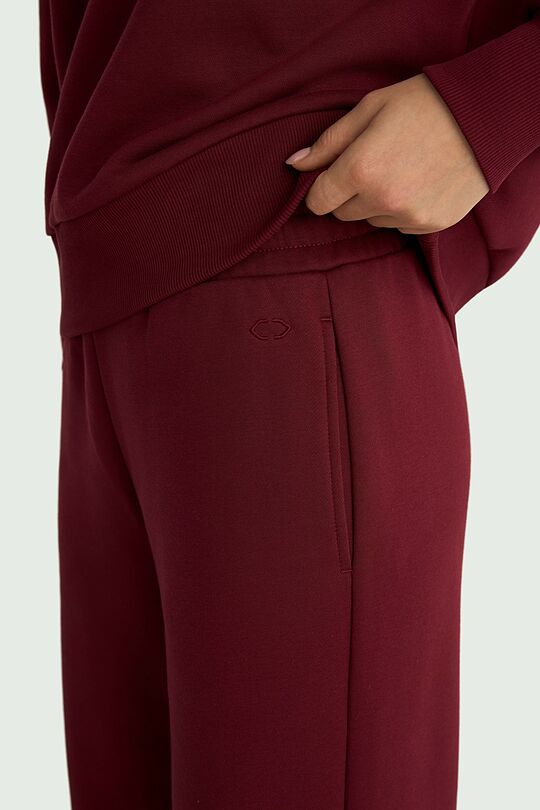 Wide cotton fleece sweatpants 5 | RED | Audimas