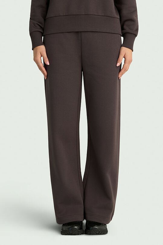 Wide cotton fleece sweatpants 2 | BROWN | Audimas