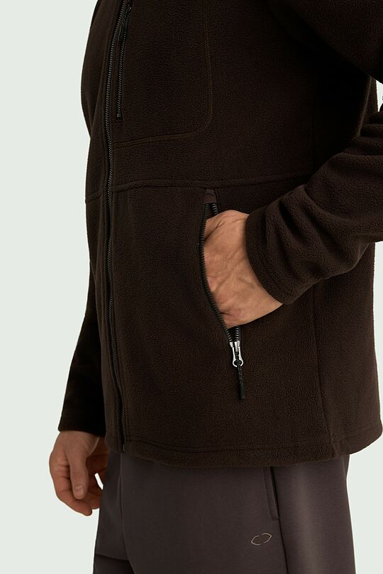 Full-zip fleece sweatshirt 4 | BROWN | Audimas