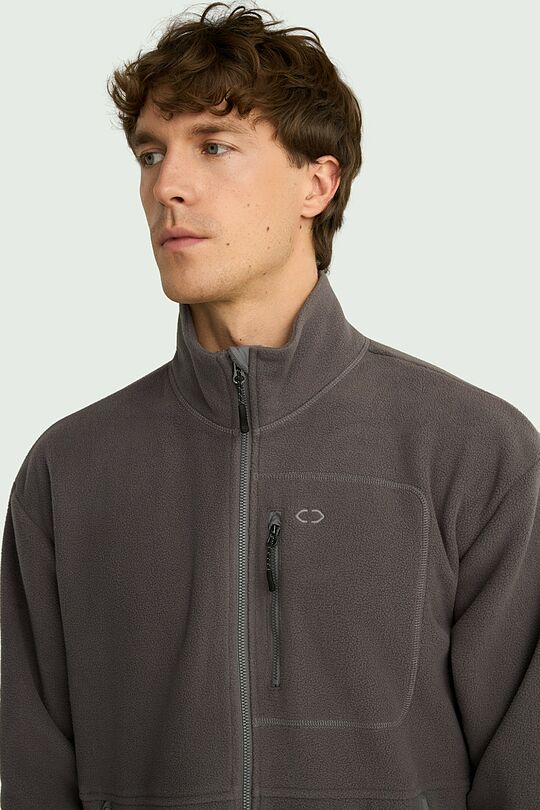 Full-zip fleece sweatshirt 3 | GREY | Audimas