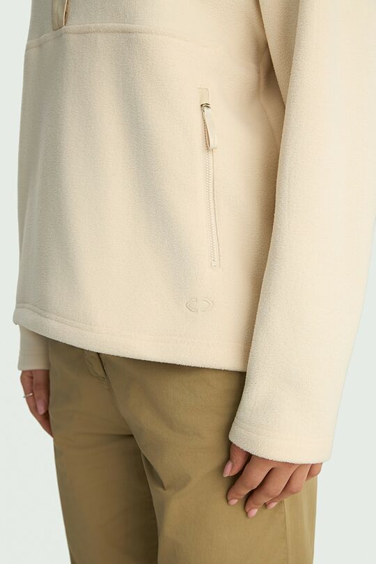 Half closure fleece sweatshirt 2 | Cream | Audimas