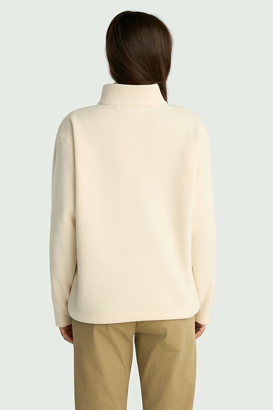 Half closure fleece sweatshirt 3 | Cream | Audimas