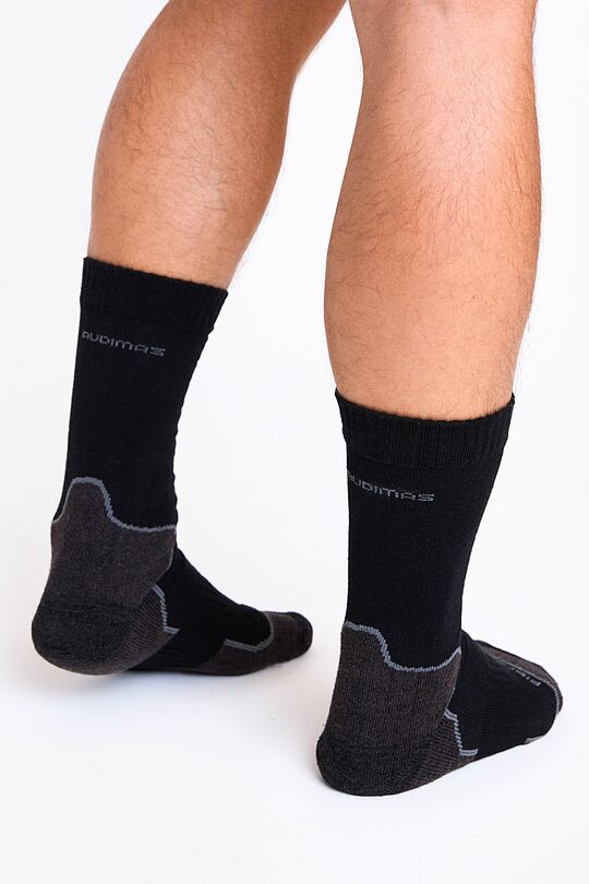 Merino wool and FibreHeat fibers socks 2 | BLACK | Audimas