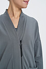 Modal tricot zip-through hoodie 3 | GREY/MELANGE | Audimas