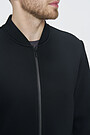 Viscose interlock tricot zip-through jacket 3 | BLACK | Audimas