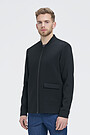 Viscose interlock tricot zip-through jacket 1 | BLACK | Audimas