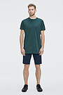 Prolonged cotton tee 4 | GREEN/ KHAKI / LIME GREEN | Audimas