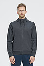 Cotton terry zip-through hoodie 1 | GREY/MELANGE | Audimas