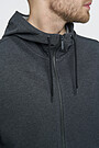 Cotton terry zip-through hoodie 3 | GREY/MELANGE | Audimas