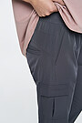 Stretch woven patch pockets pants 3 | GREY/MELANGE | Audimas