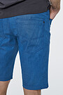 Regular fit stretch denim shorts 4 | BLUE | Audimas
