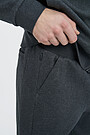 Pique cotton regular fit sweatpants 3 | BLACK | Audimas