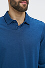 Long sleeve polo shirt 3 | BLUE | Audimas