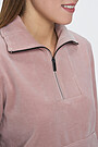 Cotton velour half-zip jumper 3 | RED/PINK | Audimas