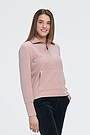 Cotton velour half-zip jumper 1 | RED/PINK | Audimas