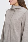 Pique cotton zip-through jacket 3 | GREY/MELANGE | Audimas