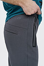Cotton interlock tricot slim fit sweatpants 3 | GREY/MELANGE | Audimas