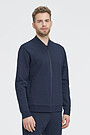 Pique cotton zip-through jacket 1 | BLUE | Audimas