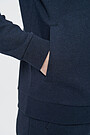 Pique cotton zip-through jacket 4 | BLUE | Audimas