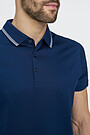 Mercerized cotton polo shirt 3 | BLUE | Audimas