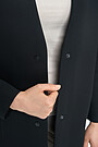 Viscose interlock tricot long jacket 4 | BLACK | Audimas