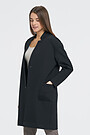 Viscose interlock tricot long jacket 2 | BLACK | Audimas