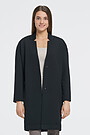 Viscose interlock tricot long jacket 1 | BLACK | Audimas