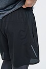 Medium length stretch woven shorts 3 | BLACK | Audimas