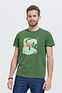 Cotton tee SURINK LIETUVĄ 1 | GREEN/ KHAKI / LIME GREEN | Audimas