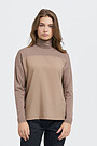 Modal jersey long sleeve top 1 | BROWN/BORDEAUX | Audimas